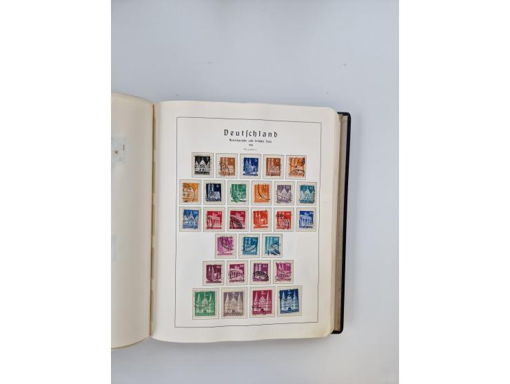 1945/80 (ca.), postfrischer, ungebrauchter und gestempelter Sammlungsbestand in 9 Alben, dabei Bizone mit Mi. 52-68 I+II und 