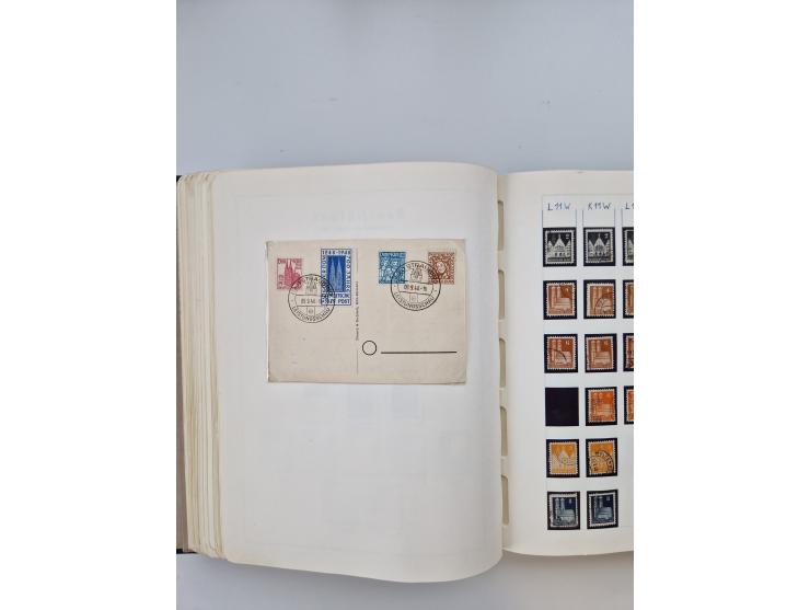 1945/80 (ca.), postfrischer, ungebrauchter und gestempelter Sammlungsbestand in 9 Alben, dabei Bizone mit Mi. 52-68 I+II und 