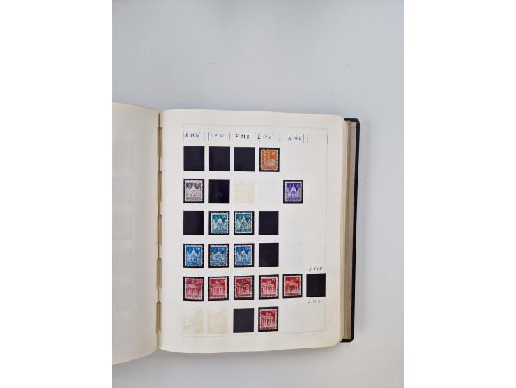 1945/80 (ca.), postfrischer, ungebrauchter und gestempelter Sammlungsbestand in 9 Alben, dabei Bizone mit Mi. 52-68 I+II und 