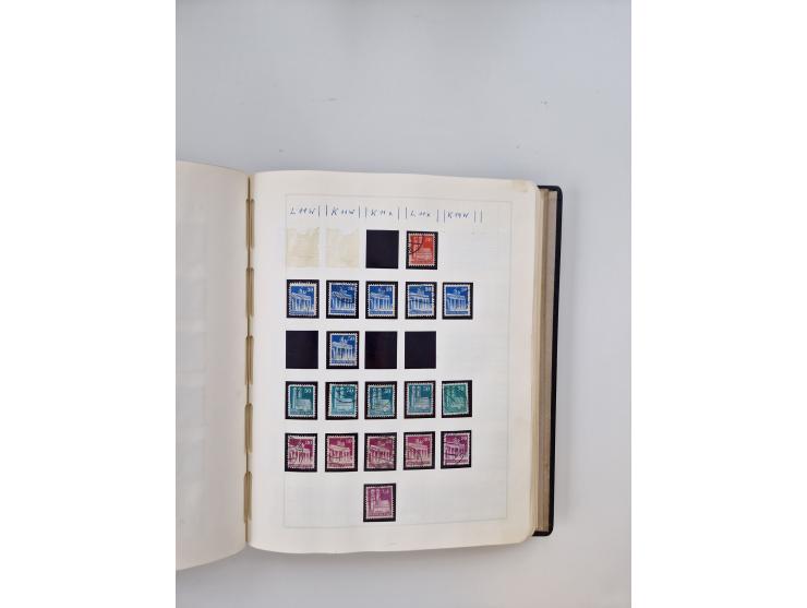 1945/80 (ca.), postfrischer, ungebrauchter und gestempelter Sammlungsbestand in 9 Alben, dabei Bizone mit Mi. 52-68 I+II und 