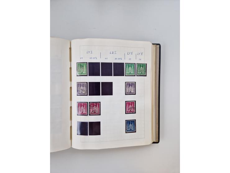 1945/80 (ca.), postfrischer, ungebrauchter und gestempelter Sammlungsbestand in 9 Alben, dabei Bizone mit Mi. 52-68 I+II und 