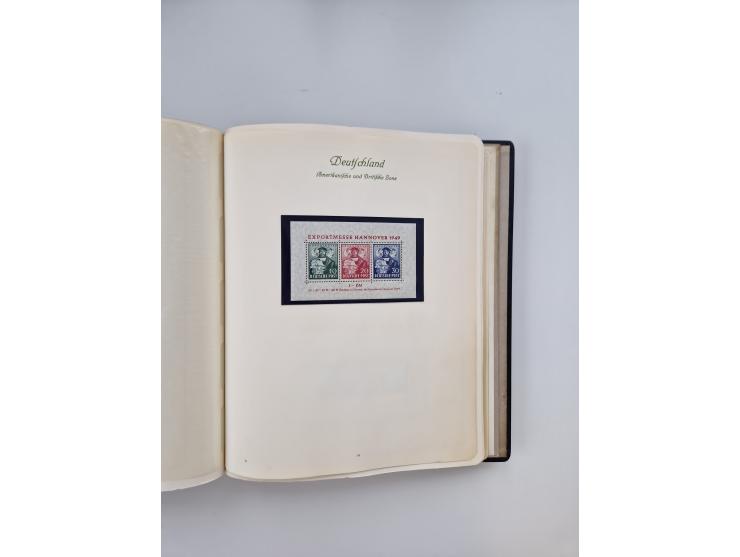 1945/80 (ca.), postfrischer, ungebrauchter und gestempelter Sammlungsbestand in 9 Alben, dabei Bizone mit Mi. 52-68 I+II und 