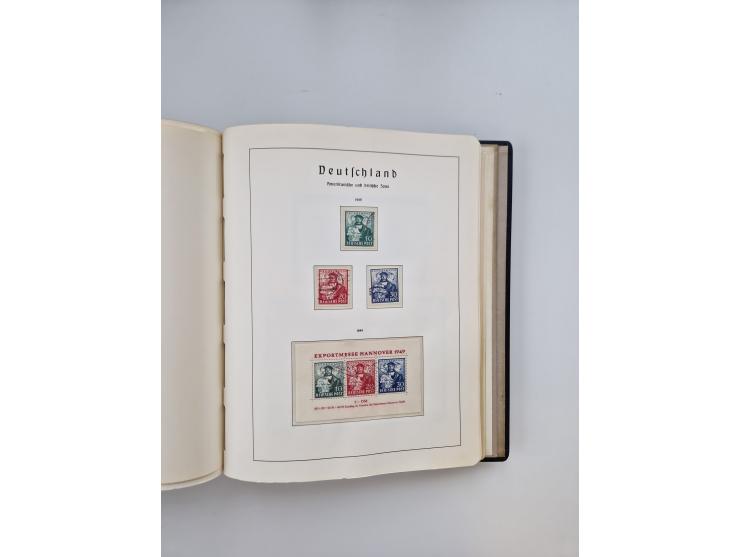 1945/80 (ca.), postfrischer, ungebrauchter und gestempelter Sammlungsbestand in 9 Alben, dabei Bizone mit Mi. 52-68 I+II und 