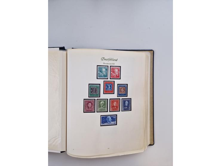 1945/80 (ca.), postfrischer, ungebrauchter und gestempelter Sammlungsbestand in 9 Alben, dabei Bizone mit Mi. 52-68 I+II und 