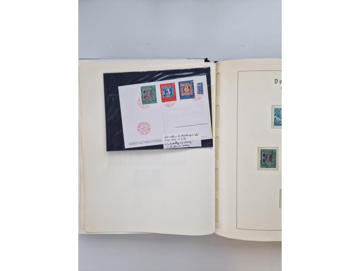 1945/80 (ca.), postfrischer, ungebrauchter und gestempelter Sammlungsbestand in 9 Alben, dabei Bizone mit Mi. 52-68 I+II und 