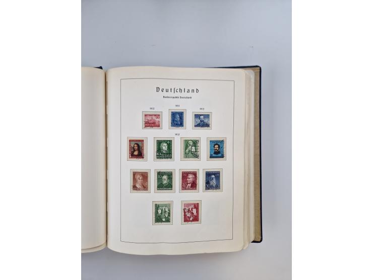 1945/80 (ca.), postfrischer, ungebrauchter und gestempelter Sammlungsbestand in 9 Alben, dabei Bizone mit Mi. 52-68 I+II und 