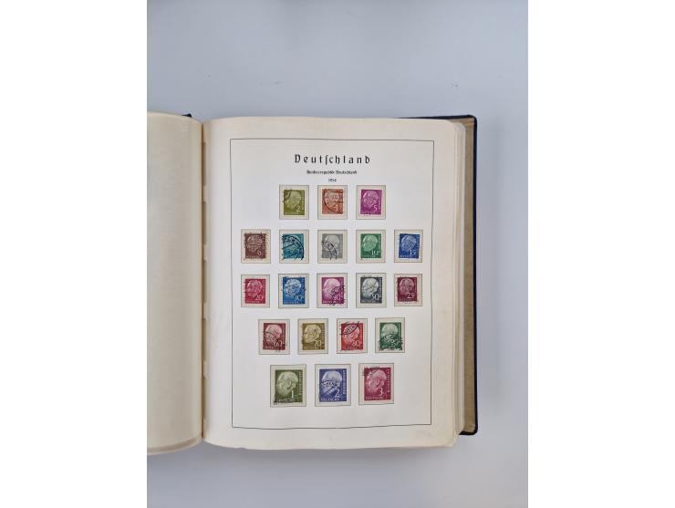 1945/80 (ca.), postfrischer, ungebrauchter und gestempelter Sammlungsbestand in 9 Alben, dabei Bizone mit Mi. 52-68 I+II und 