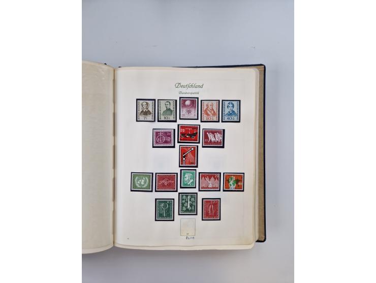 1945/80 (ca.), postfrischer, ungebrauchter und gestempelter Sammlungsbestand in 9 Alben, dabei Bizone mit Mi. 52-68 I+II und 