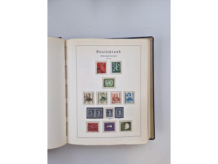 1945/80 (ca.), postfrischer, ungebrauchter und gestempelter Sammlungsbestand in 9 Alben, dabei Bizone mit Mi. 52-68 I+II und 