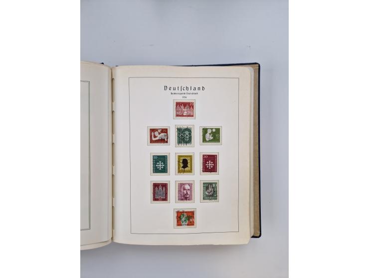 1945/80 (ca.), postfrischer, ungebrauchter und gestempelter Sammlungsbestand in 9 Alben, dabei Bizone mit Mi. 52-68 I+II und 