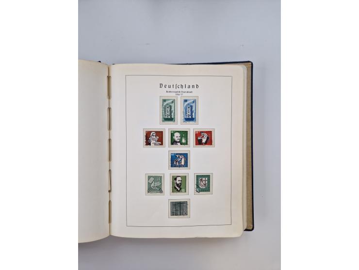 1945/80 (ca.), postfrischer, ungebrauchter und gestempelter Sammlungsbestand in 9 Alben, dabei Bizone mit Mi. 52-68 I+II und 