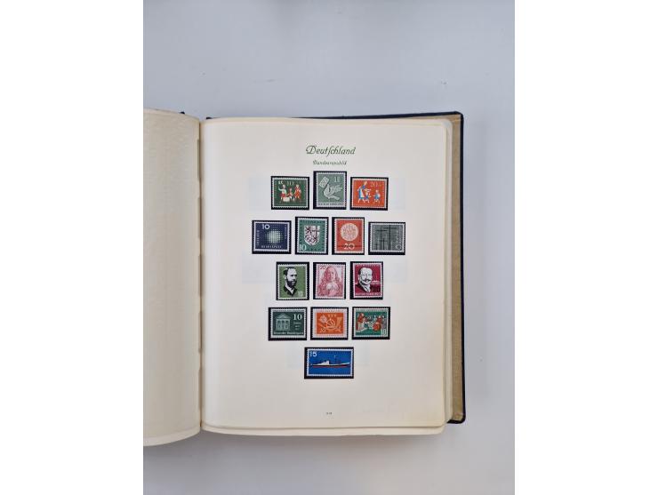 1945/80 (ca.), postfrischer, ungebrauchter und gestempelter Sammlungsbestand in 9 Alben, dabei Bizone mit Mi. 52-68 I+II und 