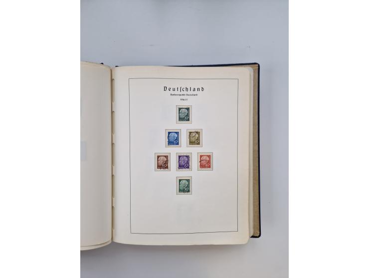 1945/80 (ca.), postfrischer, ungebrauchter und gestempelter Sammlungsbestand in 9 Alben, dabei Bizone mit Mi. 52-68 I+II und 