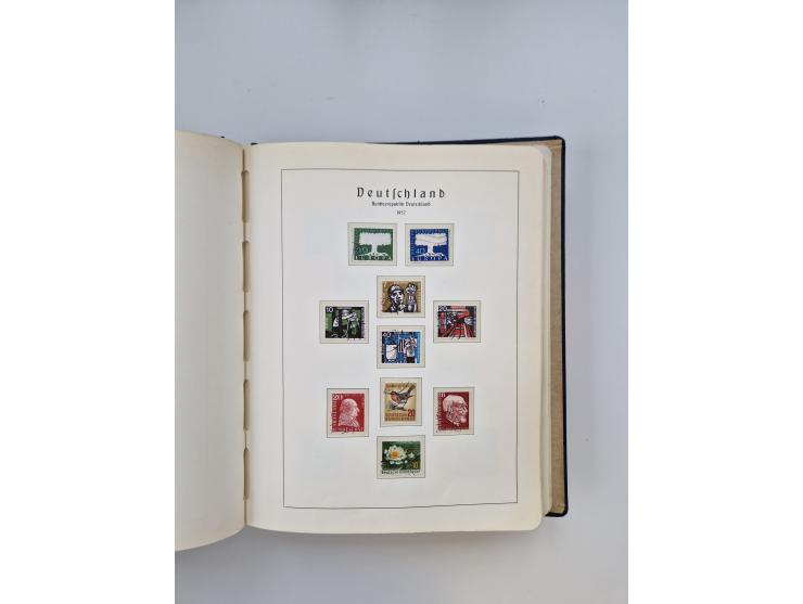 1945/80 (ca.), postfrischer, ungebrauchter und gestempelter Sammlungsbestand in 9 Alben, dabei Bizone mit Mi. 52-68 I+II und 