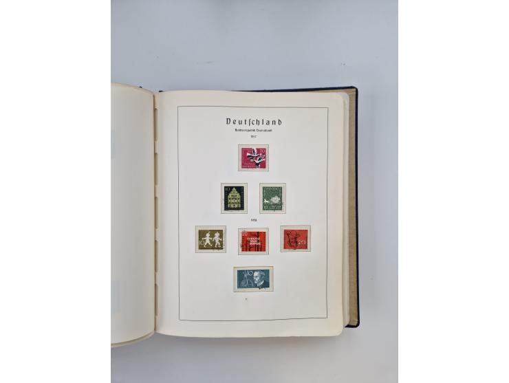 1945/80 (ca.), postfrischer, ungebrauchter und gestempelter Sammlungsbestand in 9 Alben, dabei Bizone mit Mi. 52-68 I+II und 