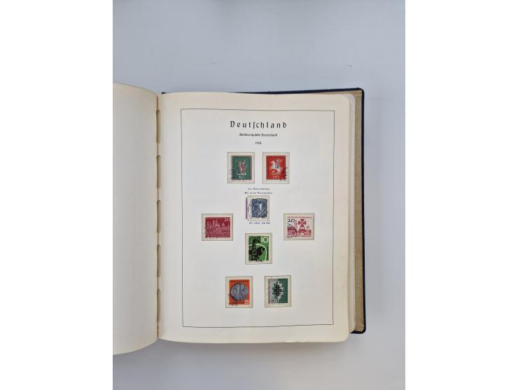 1945/80 (ca.), postfrischer, ungebrauchter und gestempelter Sammlungsbestand in 9 Alben, dabei Bizone mit Mi. 52-68 I+II und 