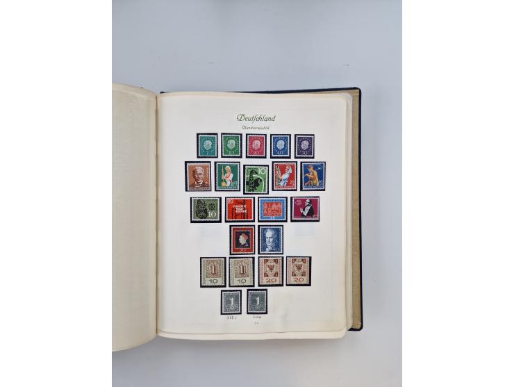 1945/80 (ca.), postfrischer, ungebrauchter und gestempelter Sammlungsbestand in 9 Alben, dabei Bizone mit Mi. 52-68 I+II und 