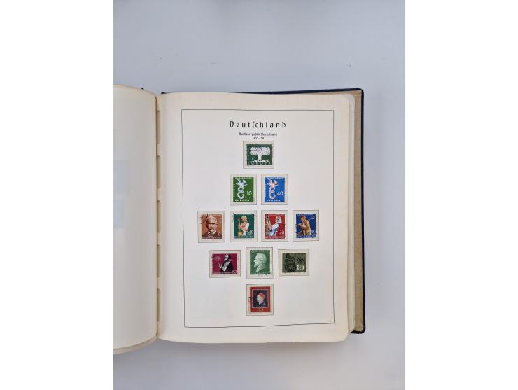 1945/80 (ca.), postfrischer, ungebrauchter und gestempelter Sammlungsbestand in 9 Alben, dabei Bizone mit Mi. 52-68 I+II und 