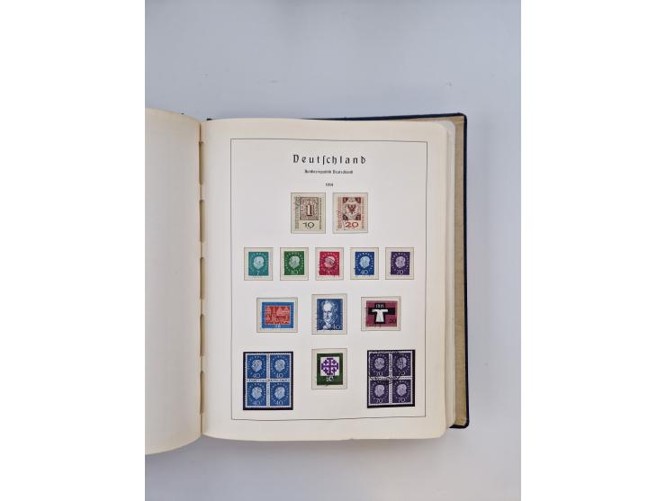 1945/80 (ca.), postfrischer, ungebrauchter und gestempelter Sammlungsbestand in 9 Alben, dabei Bizone mit Mi. 52-68 I+II und 