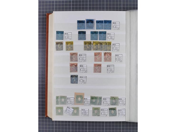 Baden bis Württemberg, meist gestempelte Partie, dabei einige bessere Ausgaben, teils signiert, unterschiedliche Erhaltung