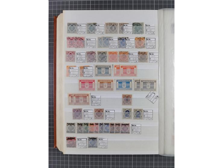 Baden bis Württemberg, meist gestempelte Partie, dabei einige bessere Ausgaben, teils signiert, unterschiedliche Erhaltung