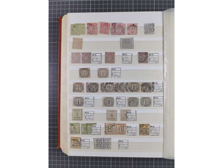 Baden bis Württemberg, meist gestempelte Partie, dabei einige bessere Ausgaben, teils signiert, unterschiedliche Erhaltung