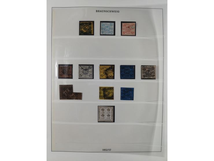 Baden bis Württemberg, meist gestempelte Sammlung, dabei einige komplette Ausgaben und bessere Werte, Baden Mi.-Nr. 1, etc., 