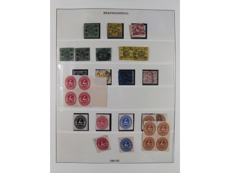 Baden bis Württemberg, meist gestempelte Sammlung, dabei einige komplette Ausgaben und bessere Werte, Baden Mi.-Nr. 1, etc., 