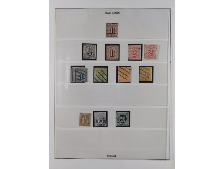 Baden bis Württemberg, meist gestempelte Sammlung, dabei einige komplette Ausgaben und bessere Werte, Baden Mi.-Nr. 1, etc., 