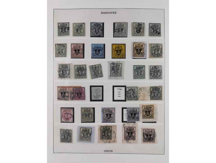 Baden bis Württemberg, meist gestempelte Sammlung, dabei einige komplette Ausgaben und bessere Werte, Baden Mi.-Nr. 1, etc., 