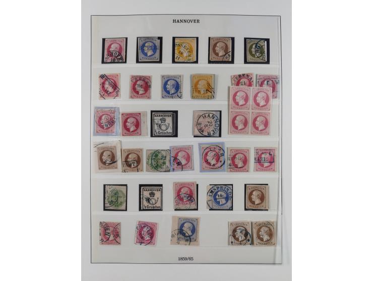 Baden bis Württemberg, meist gestempelte Sammlung, dabei einige komplette Ausgaben und bessere Werte, Baden Mi.-Nr. 1, etc., 