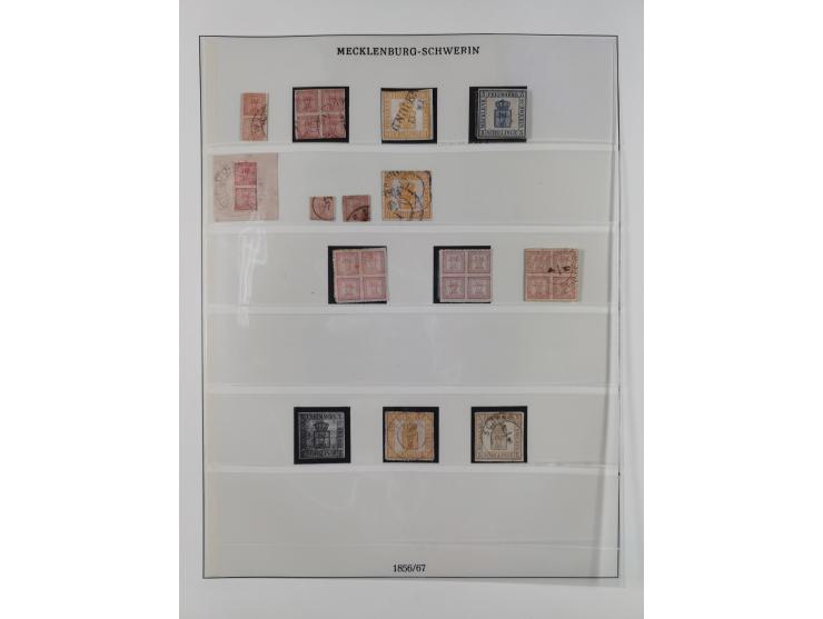 Baden bis Württemberg, meist gestempelte Sammlung, dabei einige komplette Ausgaben und bessere Werte, Baden Mi.-Nr. 1, etc., 