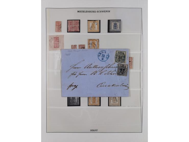 Baden bis Württemberg, meist gestempelte Sammlung, dabei einige komplette Ausgaben und bessere Werte, Baden Mi.-Nr. 1, etc., 