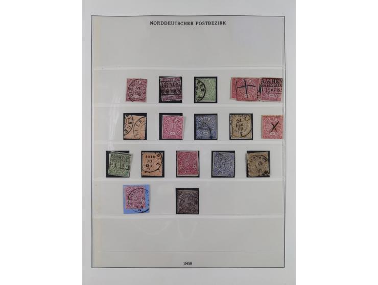 Baden bis Württemberg, meist gestempelte Sammlung, dabei einige komplette Ausgaben und bessere Werte, Baden Mi.-Nr. 1, etc., 