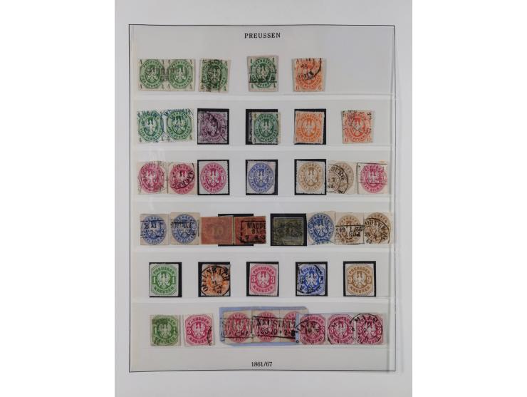 Baden bis Württemberg, meist gestempelte Sammlung, dabei einige komplette Ausgaben und bessere Werte, Baden Mi.-Nr. 1, etc., 