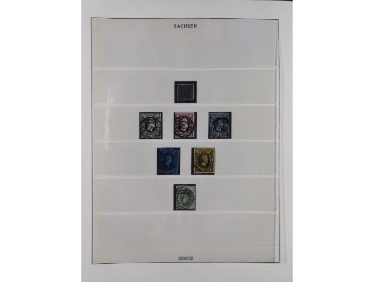 Baden bis Württemberg, meist gestempelte Sammlung, dabei einige komplette Ausgaben und bessere Werte, Baden Mi.-Nr. 1, etc., 