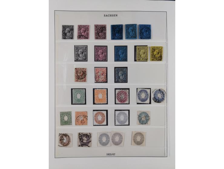 Baden bis Württemberg, meist gestempelte Sammlung, dabei einige komplette Ausgaben und bessere Werte, Baden Mi.-Nr. 1, etc., 