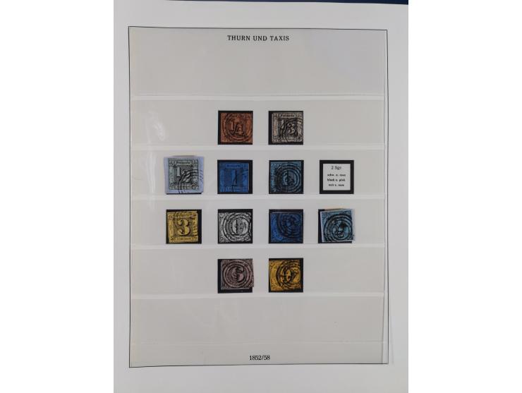 Baden bis Württemberg, meist gestempelte Sammlung, dabei einige komplette Ausgaben und bessere Werte, Baden Mi.-Nr. 1, etc., 