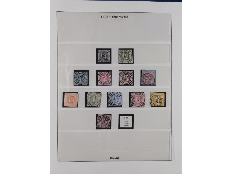 Baden bis Württemberg, meist gestempelte Sammlung, dabei einige komplette Ausgaben und bessere Werte, Baden Mi.-Nr. 1, etc., 