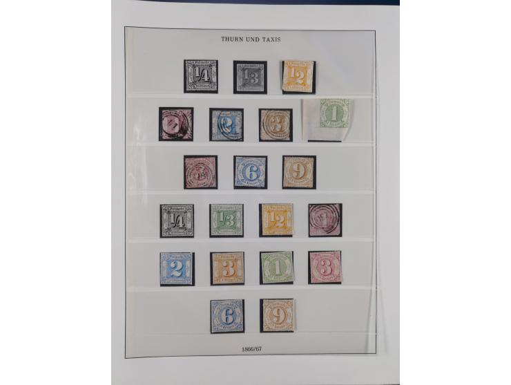 Baden bis Württemberg, meist gestempelte Sammlung, dabei einige komplette Ausgaben und bessere Werte, Baden Mi.-Nr. 1, etc., 