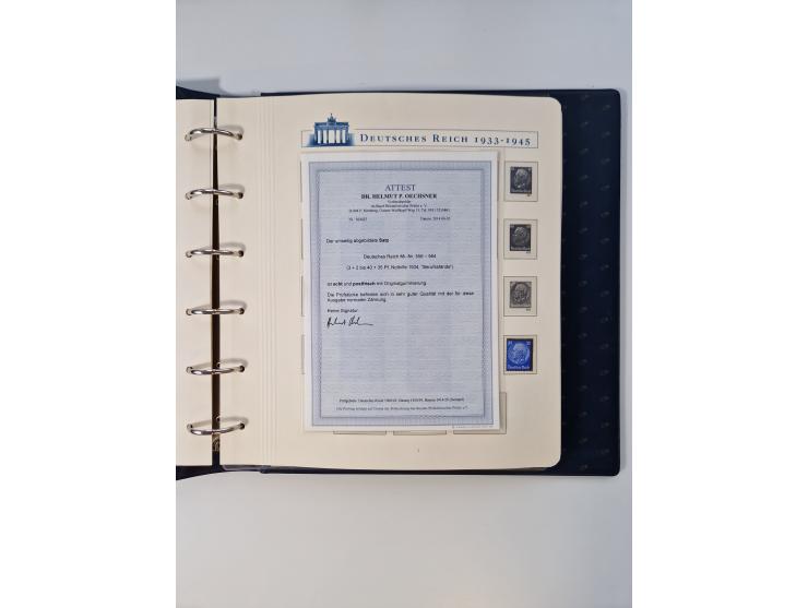 1933/45, DR und Besetzung II., 2-bändige Sammlung aus Borek-Abo, praktisch ausschließlich postfrisch mit einigen guten Ausgab