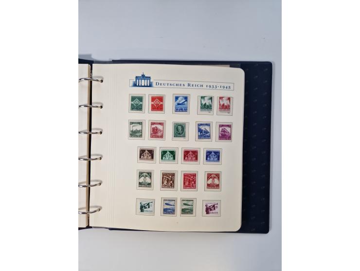 1933/45, DR und Besetzung II., 2-bändige Sammlung aus Borek-Abo, praktisch ausschließlich postfrisch mit einigen guten Ausgab