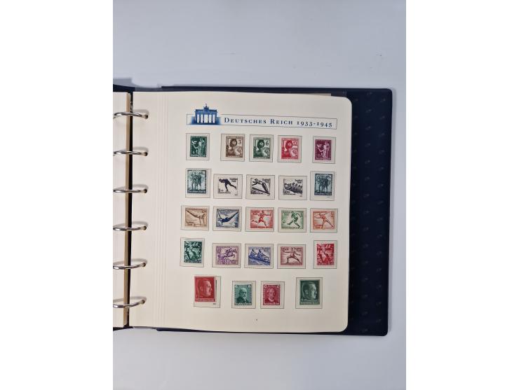 1933/45, DR und Besetzung II., 2-bändige Sammlung aus Borek-Abo, praktisch ausschließlich postfrisch mit einigen guten Ausgab