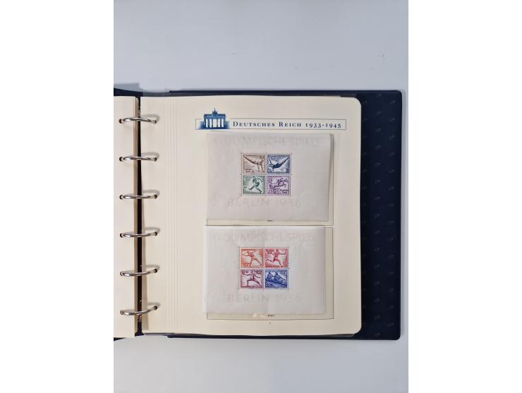 1933/45, DR und Besetzung II., 2-bändige Sammlung aus Borek-Abo, praktisch ausschließlich postfrisch mit einigen guten Ausgab