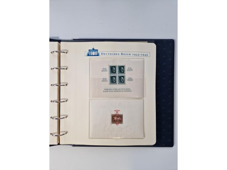 1933/45, DR und Besetzung II., 2-bändige Sammlung aus Borek-Abo, praktisch ausschließlich postfrisch mit einigen guten Ausgab