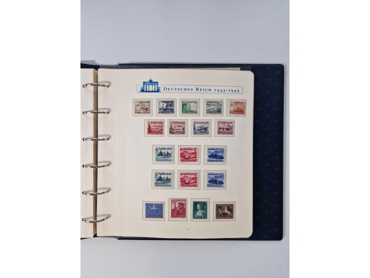 1933/45, DR und Besetzung II., 2-bändige Sammlung aus Borek-Abo, praktisch ausschließlich postfrisch mit einigen guten Ausgab