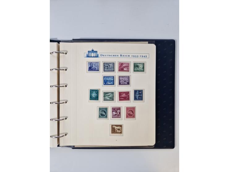 1933/45, DR und Besetzung II., 2-bändige Sammlung aus Borek-Abo, praktisch ausschließlich postfrisch mit einigen guten Ausgab