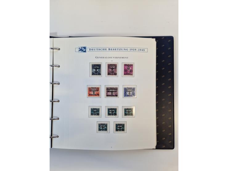 1933/45, DR und Besetzung II., 2-bändige Sammlung aus Borek-Abo, praktisch ausschließlich postfrisch mit einigen guten Ausgab