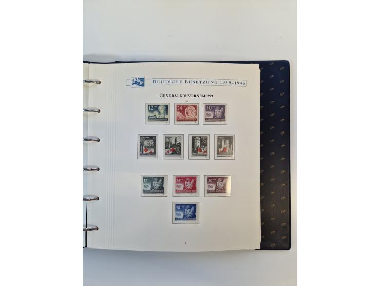 1933/45, DR und Besetzung II., 2-bändige Sammlung aus Borek-Abo, praktisch ausschließlich postfrisch mit einigen guten Ausgab