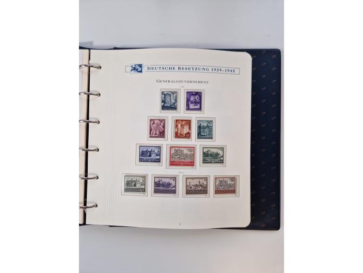 1933/45, DR und Besetzung II., 2-bändige Sammlung aus Borek-Abo, praktisch ausschließlich postfrisch mit einigen guten Ausgab